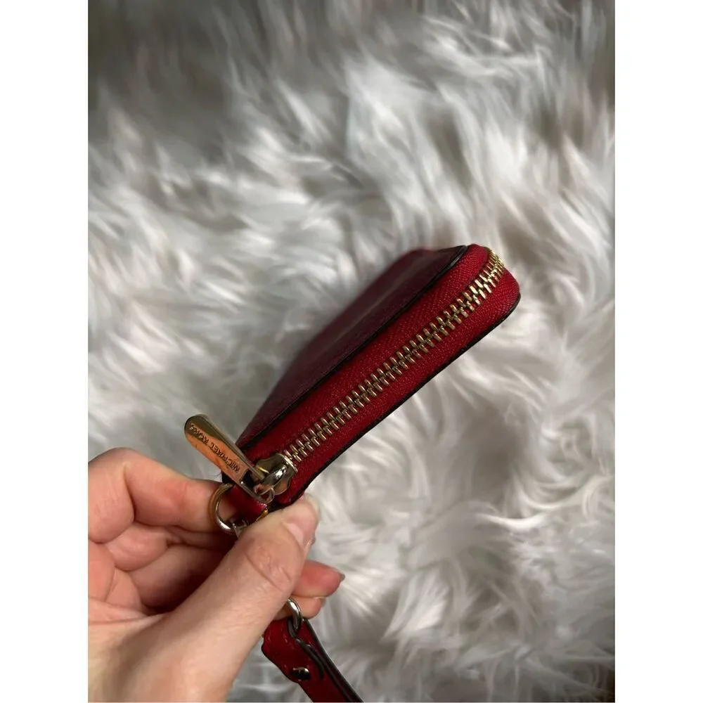 Michael Kors Wristlets Safiano Red Leather Wallet - Picture 7 of 8